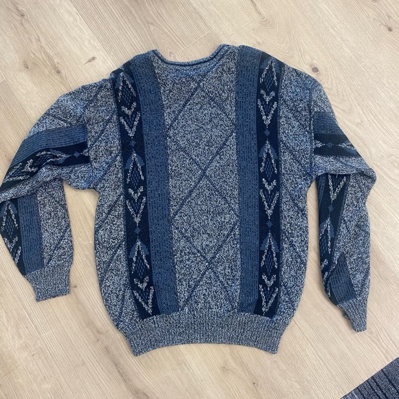 Grandpa Sweater , Hyde Park brand pattern front /back / sleeves - Picture 3 of 6